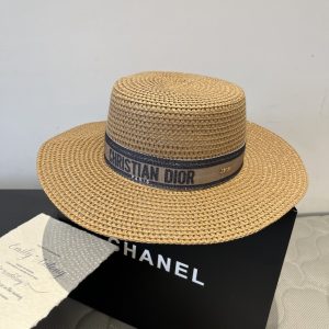 New flat top straw hat outdoor sun hat