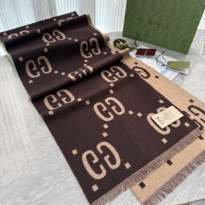 Classic silk cashmere double-sided jacquard scarf 55*180cm