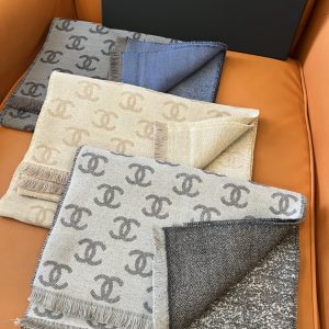 Classic double-sided jacquard scarf 185*35cm